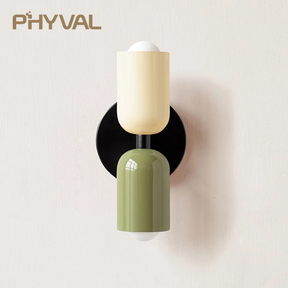 

Macaroon Wall Lamp Modern LED Wall Light For Bedroom Besides Porch Hotel Reading Home Decora Wall Sconce Headboard Lights