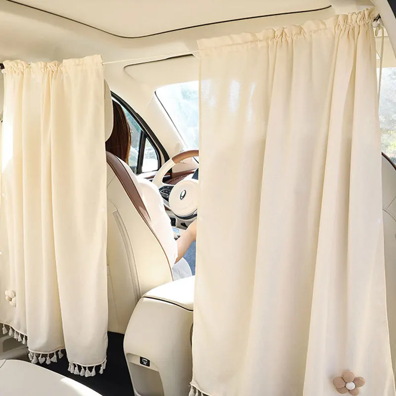 

Car Divider Curtains Car Privacy Divider Curtains Front And Rear Split Push-Pull Curtains Sun Shades Anti-Peep Curtain