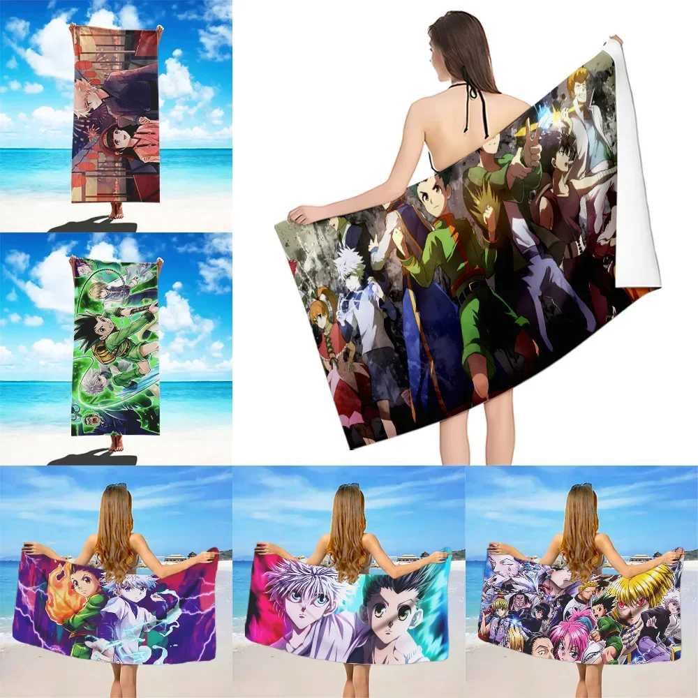 HUNTER X HUNTER Beach Towel Microfiber Sand Free Quick Dry Soft Sandproof Pool Towels Gift for Women Travel Gym Shower Camping