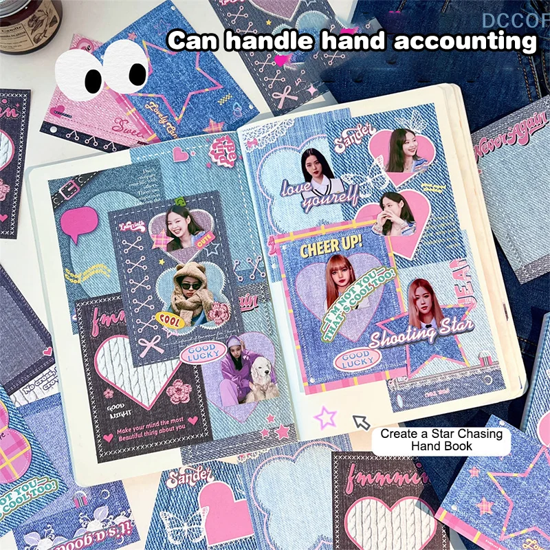 100 Sheets Cowboy Love Creative Cartoon Material Paper For Scrapbooking DIY Decorative Collage Journaling