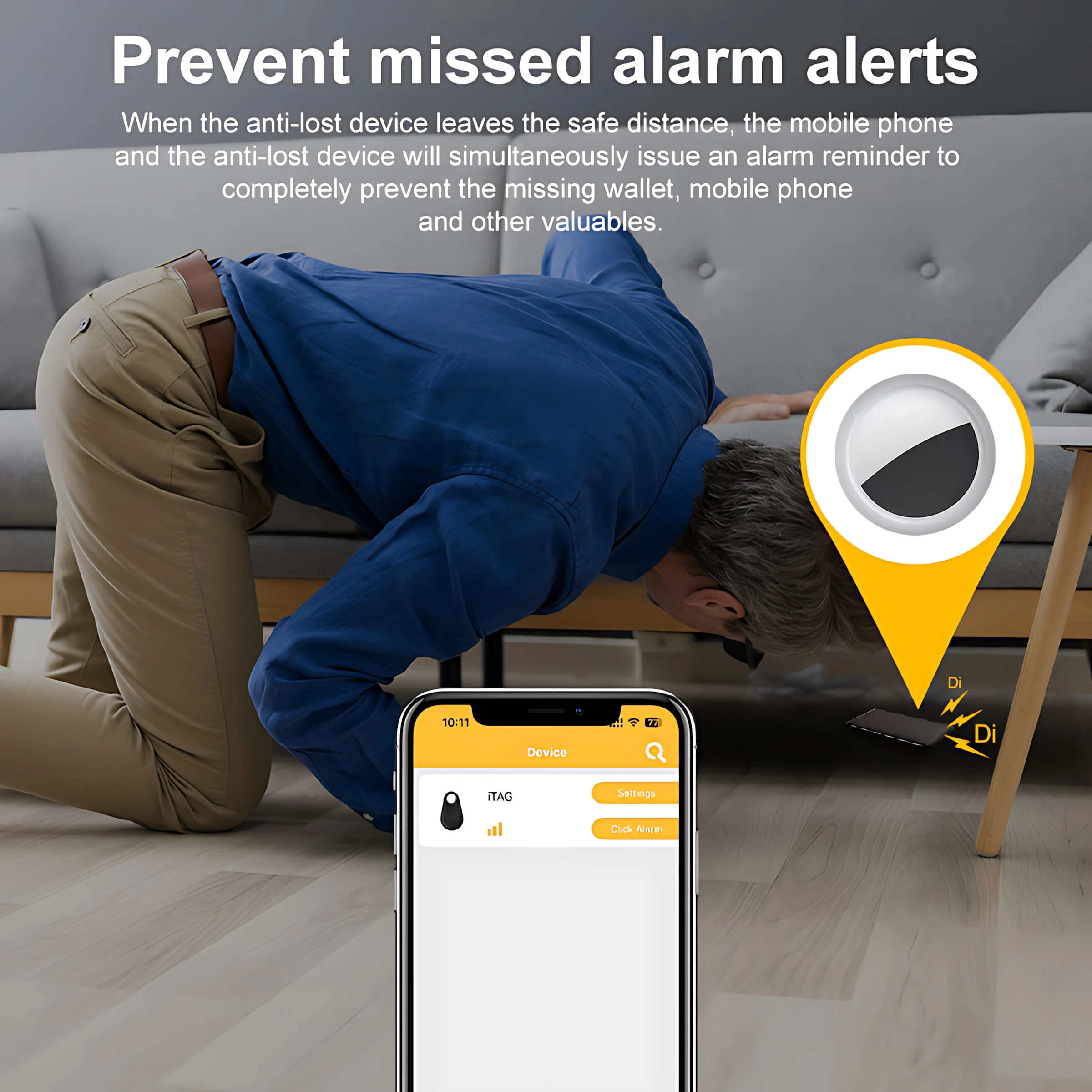 Smart Bluetooth GPS Anti - lose Tracker Sound locate msg reminder alarm For keys wallets kids pets APP tracking on iOS & Android view 5