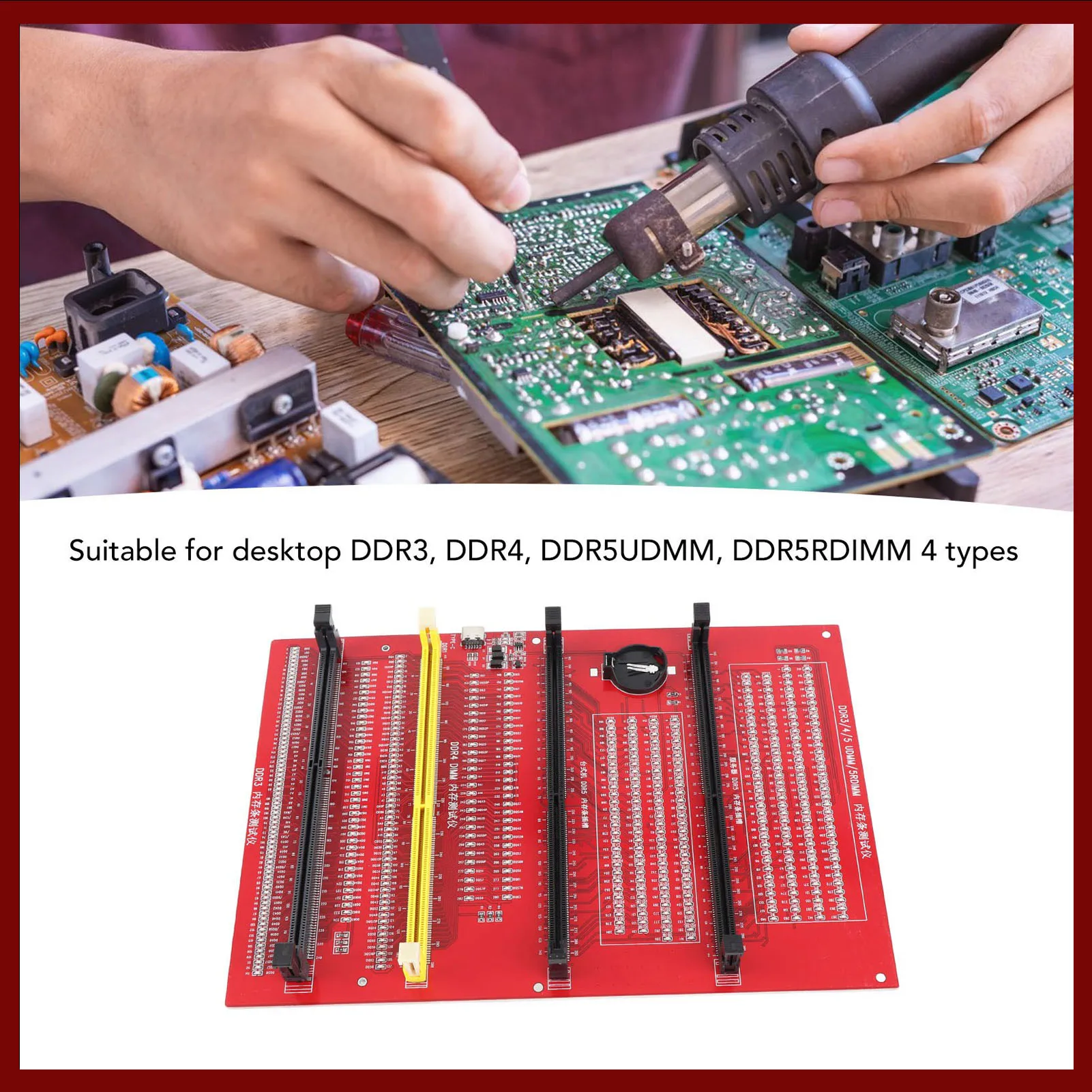 �y�Z�[�����z�������f�f�A�i���C�U�[ 4 in 1 �f�X�N�g�b�v DDR3 DDR4 DDR5UDMM DDR5RDIMM �e�X�^�[�J�[�h ���C�g�t�� �������e�X�^�[