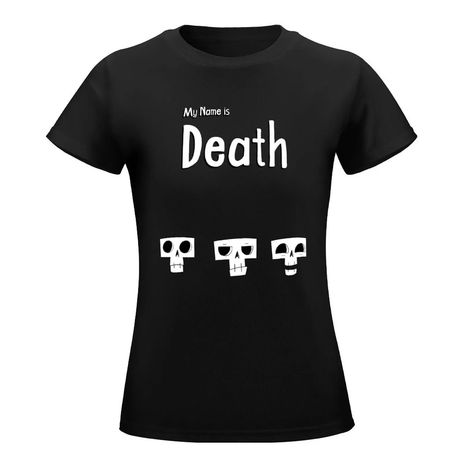 Mein Name ist Tod T-Shirt Hippie Kleidung koreanische Mode Sommer Tops weibliche Kleidung Frauen Kleidung