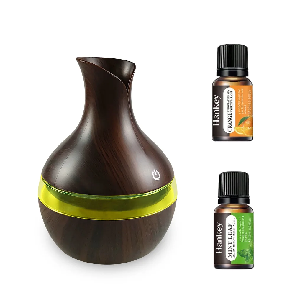 

Диффузор для дома, деревянный увлажнитель, диффузор, 300 мл, USB-диффузор для ароматерапии, эфирного масла для спальни, офиса, детской подарочный набор w