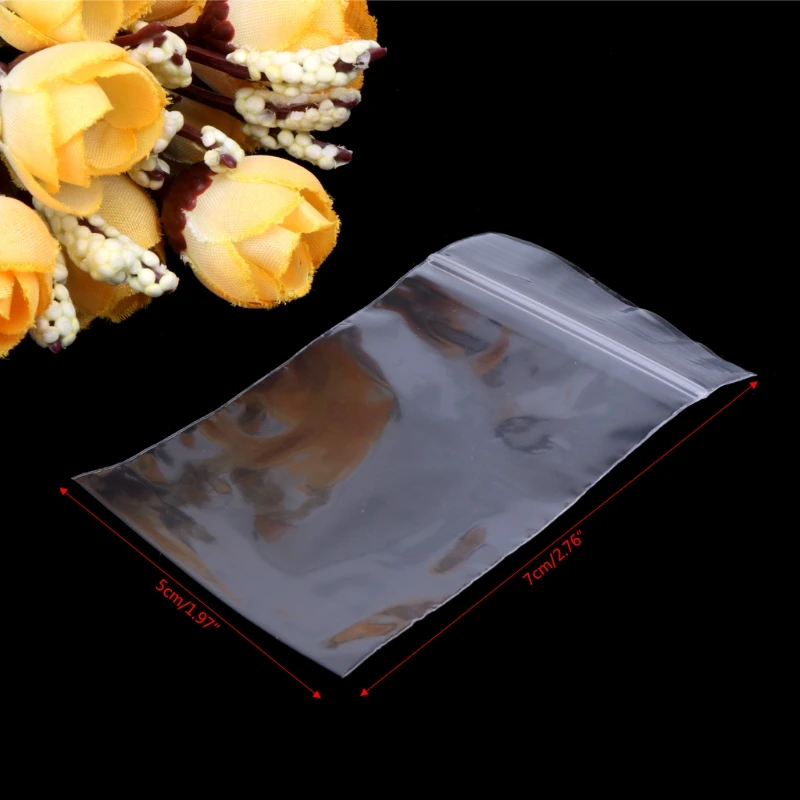 Durable Jewelry Zipped Lock Reclosable Plastic Poly Clear Bags image 2