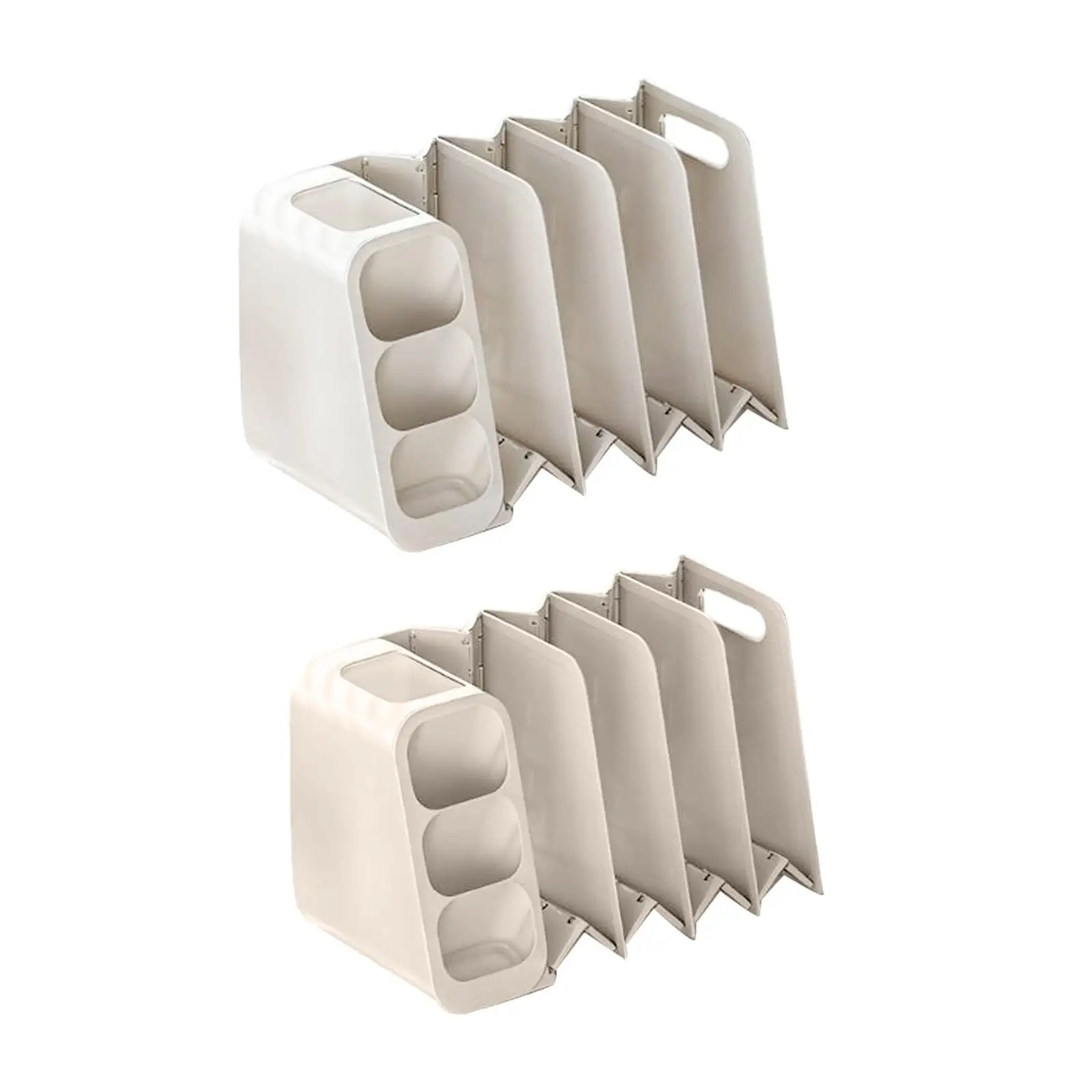 Desktop Book Organizer for Children's Learning Desk Book Stand Stationery Pen Holder Folding