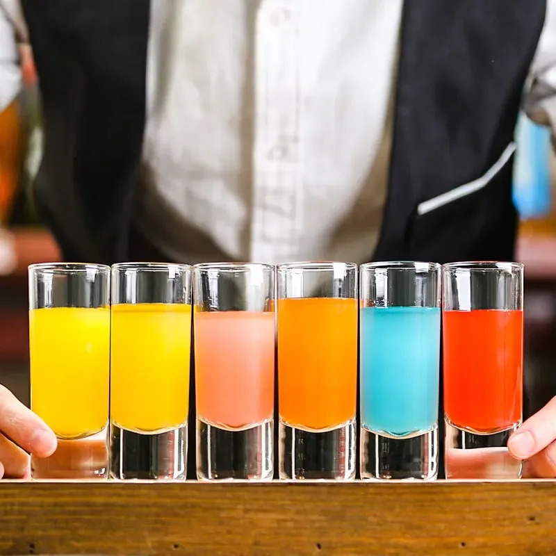 Rainbow Cocktail B52 Wine Glass Pausse Cafe Bar Wedding Party Mixologist Liqueur Tequila Shot Glass Liquor Spirits Pulque Cup