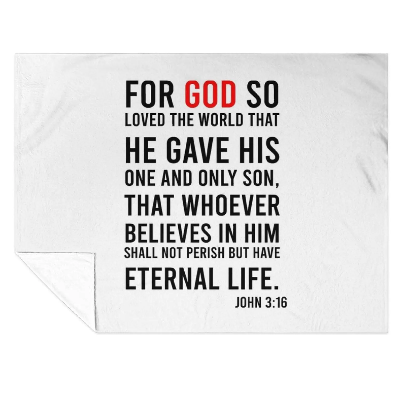 

John 3:16 Bible Verse Throw Blanket Plush sofa bed warm winter Blankets