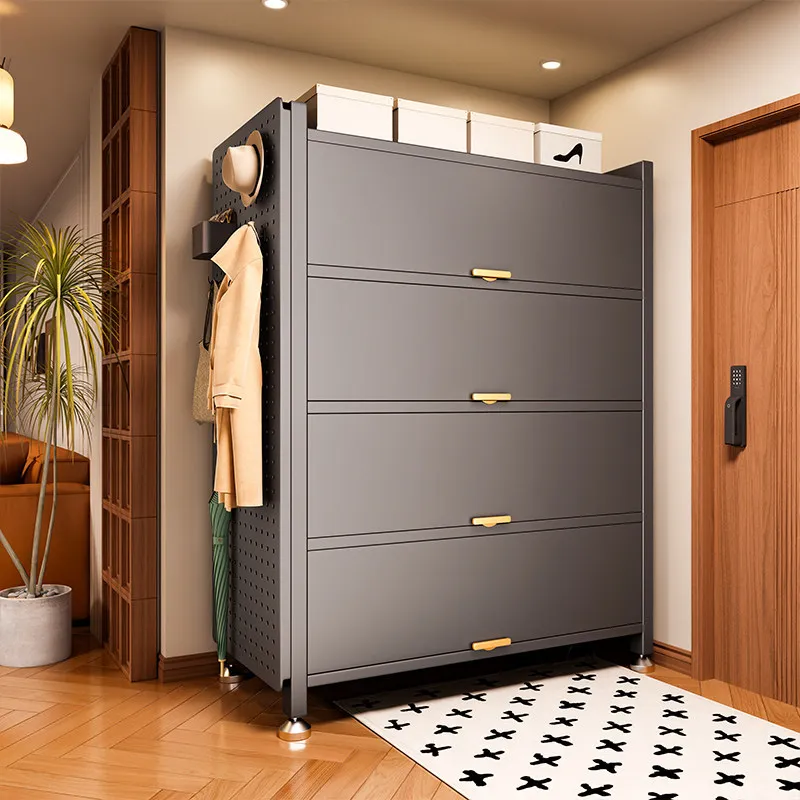 Shoe Cabinet Household Entrance Corridor Outside The Entrance  Cabinet Steel Dust-proof Locker Integrated Multi