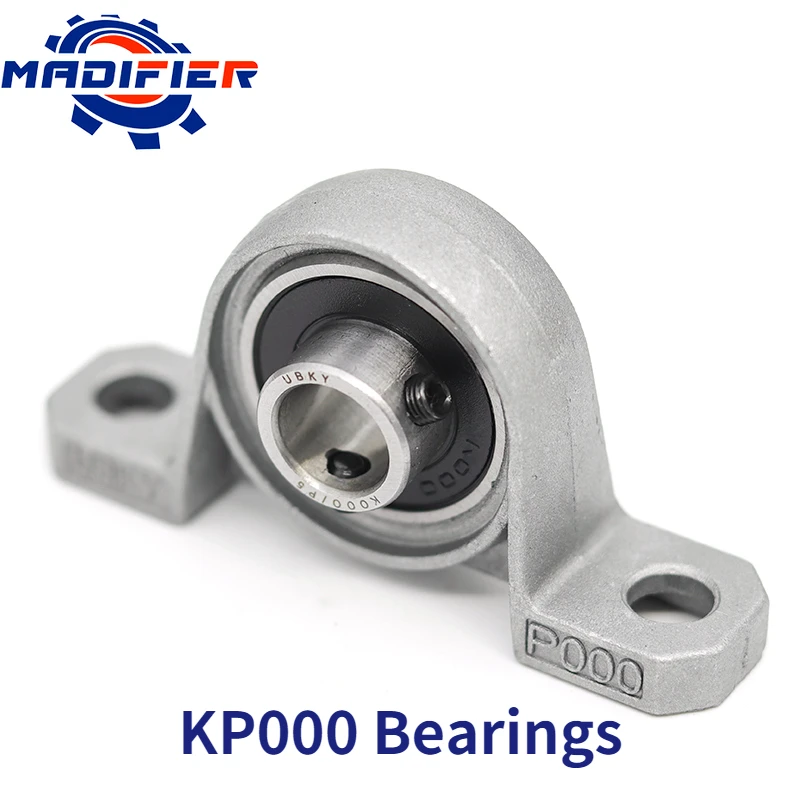 1pcs KP000 KFL000 Zinc Alloy 10mm Bore Diameter Ball Bearing Pillow Block Mounted Support 3D Printer Accessories