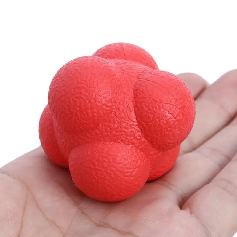 Bola de reacción Hexagonal para niños, juguete de entrenamiento de agilidad de velocidad, pelota de silicona para reflejo de coordinación, deportes, Fitness, Adul