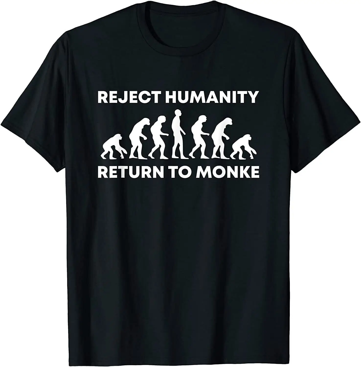 Reject Humanity Return To Monke Funny Meme Monkey Evolution T-Shirt