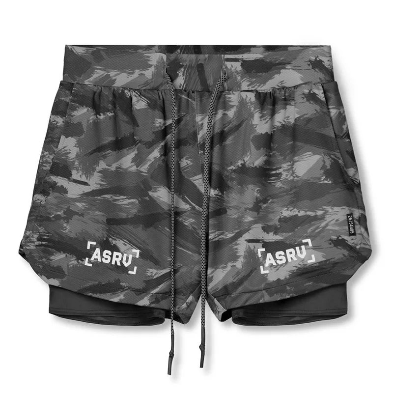 ASRV Men's Summer Quick Dry Running 2 in 1 Shorts Sports Jogger Short Pants Male Gym Fitness Workout Sweatpants Plus Size M-5XL