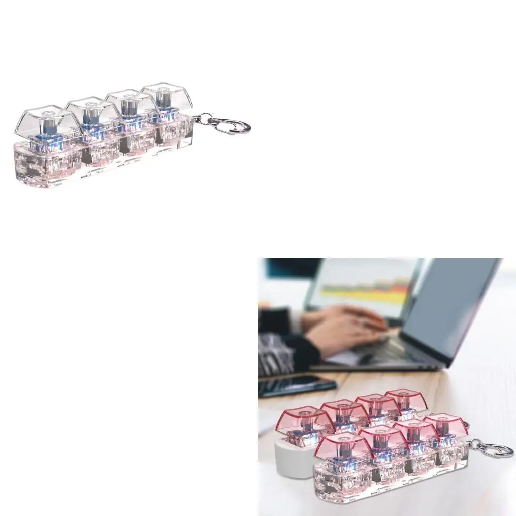  LED Illuminated Keyboard Clicks Keychain Keycap Tester For Keyboard Clicks