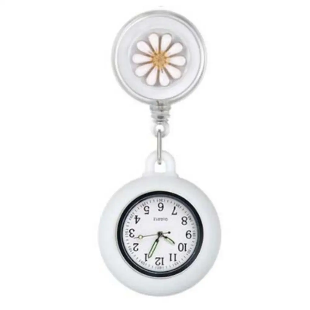 Nurse Watch For Women Men New Lovely Colourful Retractable Flower Doctor Hospital Hang Quartz Watches Cartoon Nurse Pocket Watch