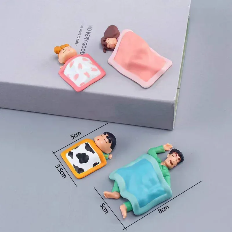 Crayon Shin-Chan Boneca Figura Modelo Toy, Quilt Cover, Dormir Posição, Presentes Ornamentos, Q Version, 4Pcs