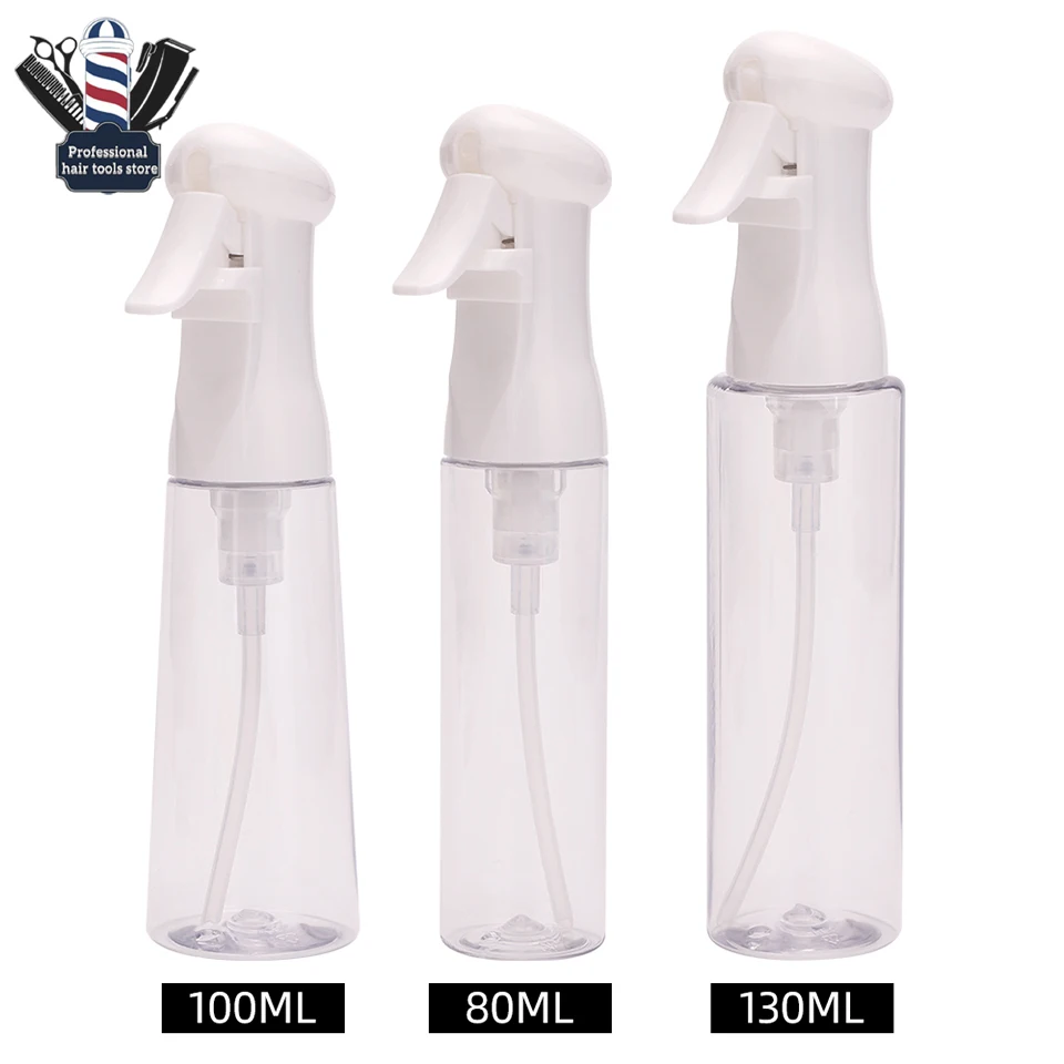 80ml 100ml 130ml Spray Bottle Portable Refillable Atomizer Travel Cosmetic Containers Barbershop Hair Styling Tools