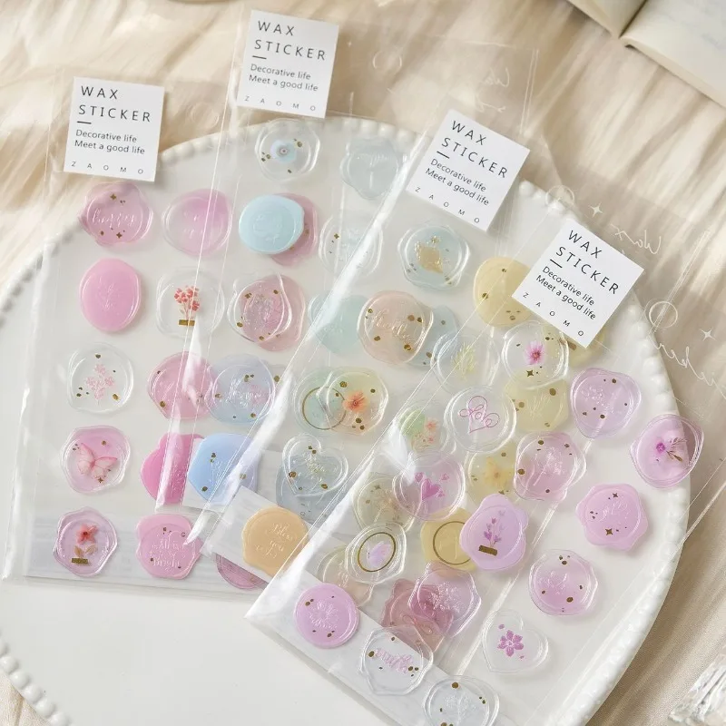 

1pcs/lot Kawaii Scrapbook Stickers Colorful Stamp Scrapbooking Supplies Journaling Planner Decorative Stationery Sticker