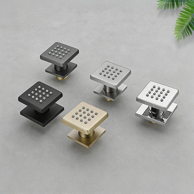 

Латунные аксессуары для ванной: квадратная/круглая душевая лейка, массажный распылитель для тела, водосберегающий, 2-дюймовый настенный хромированный душевой распылитель