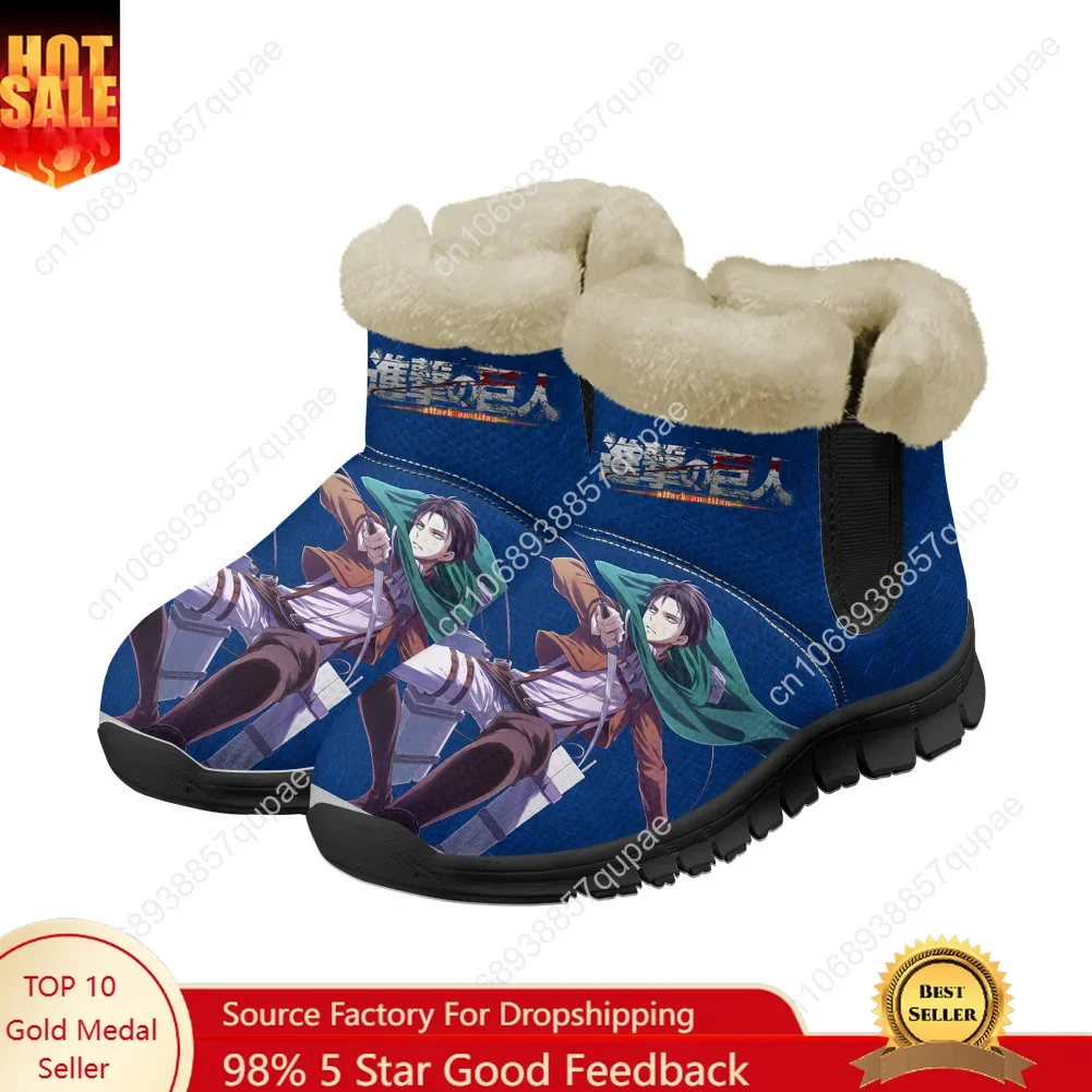 Botas de nieve Attack on Titan, diseño de Chucky, estilo de dibujos animados, bonitas, para hombres, mujeres y adolescentes, zapatos para mantener los pies calientes, botas de nieve informales, para parejas, botas deportivas personalizadas.