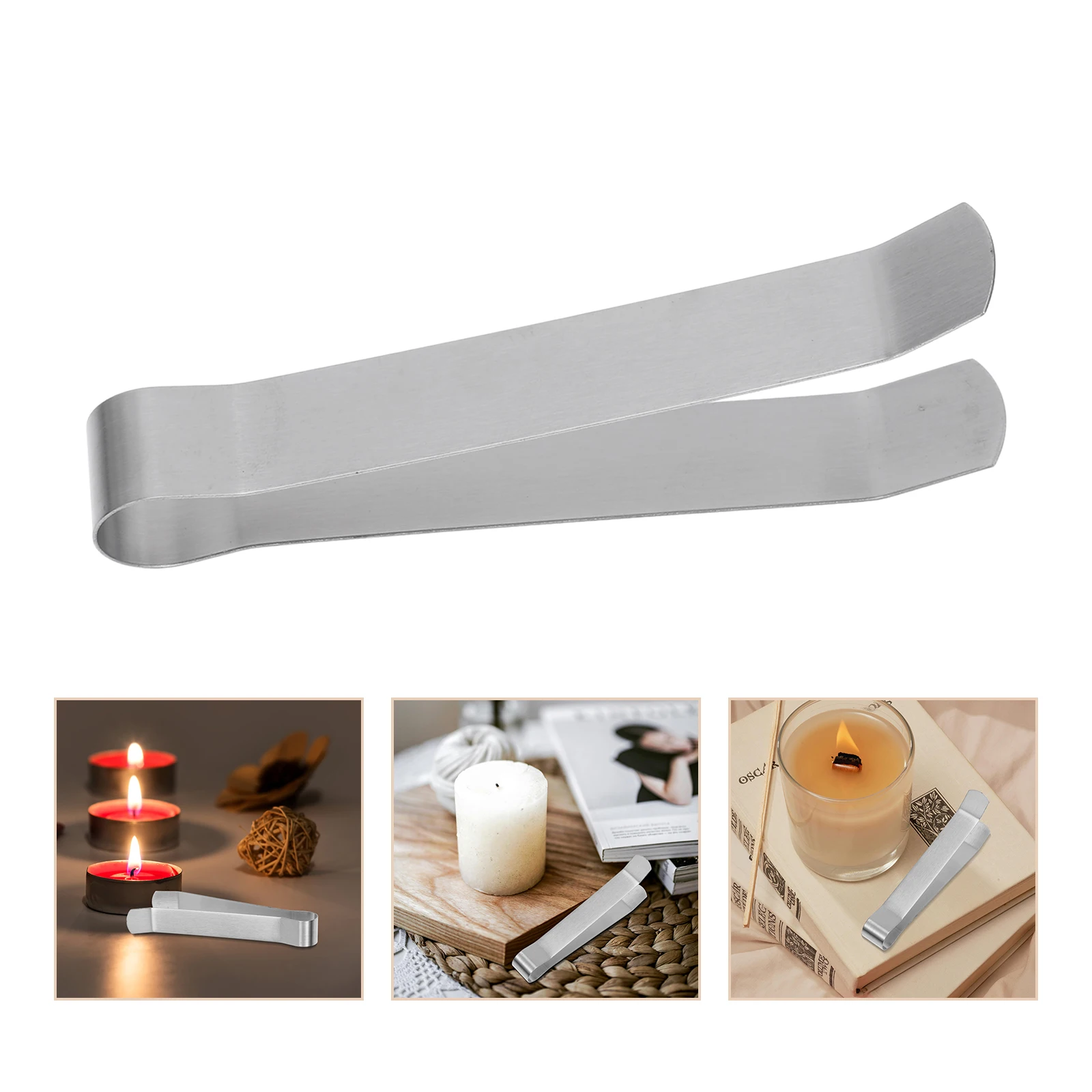 

4pcs Extinguishing Clip Stainless Steel Flame Out Tool Retro Silver Aromatherapy Device Practical Long Use Lightweight