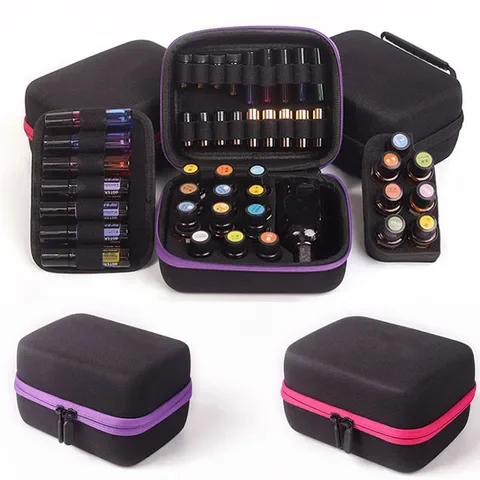 

Women Essential Oil Storage Bag Portable Organizer Holder Bottle Case Grids Perfume Combination Multifunction Free Collect