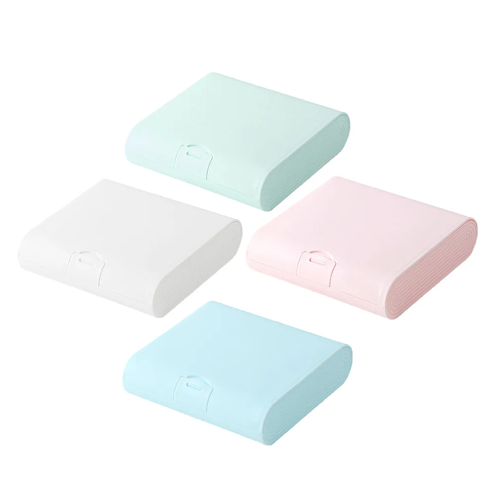 

4Pcs Compact Digital Cable Packing Box Headphones Power Adapters Memory Cards USB Cables Batteries Storage Organizer Portable