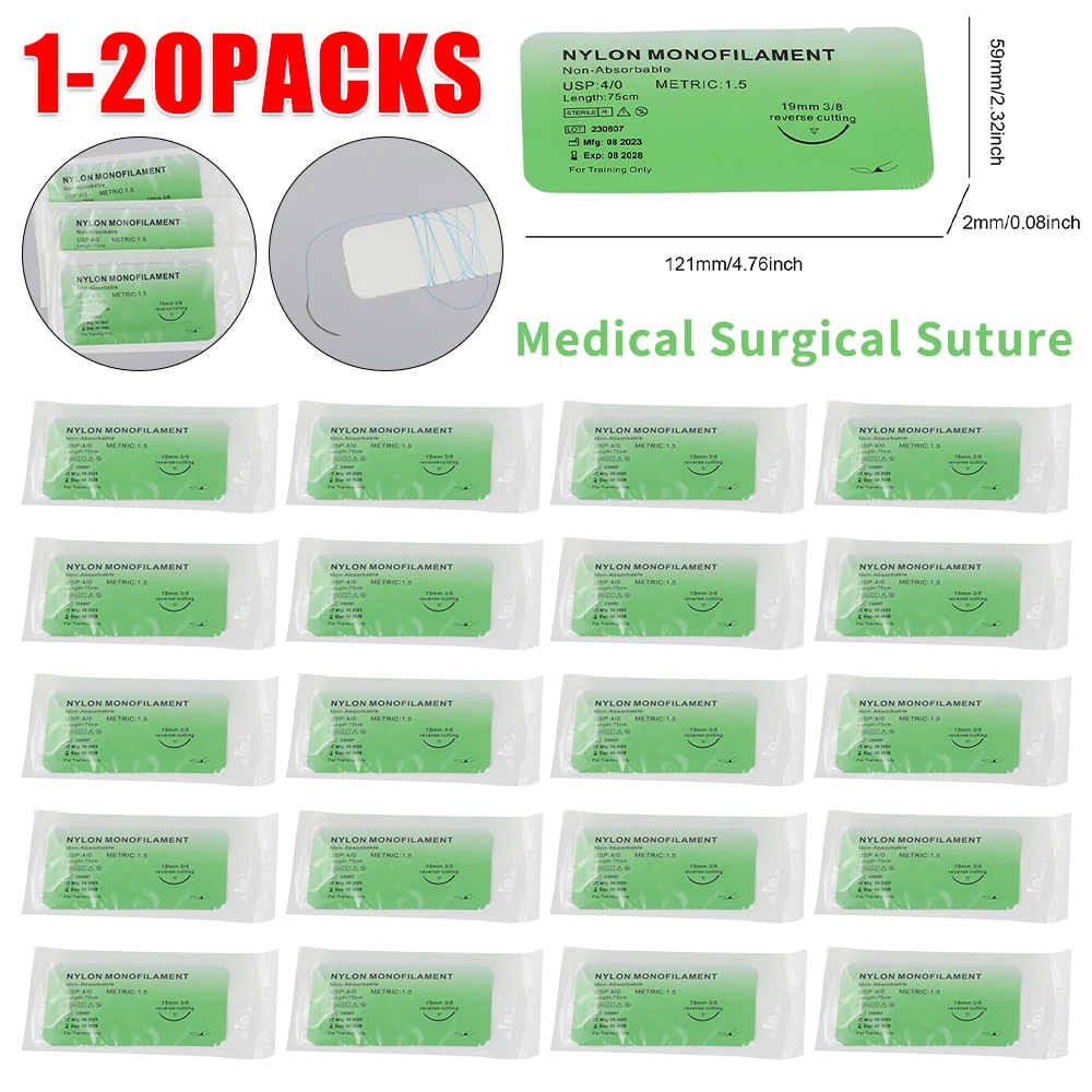 

Medical Surgical Suture Nylon Silk Polypropylene Polyester Monofilament Thread Suture Teaching Exercises Demonstrations Practice