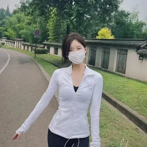 Frauen definieren langen Sportjacke mit hohen elastischen Taschen Fitnessform laufen Reißverschluss -Up -Jacken überlegene Trainingsjacken 10 Hauptverkäufe China Malhar Kleidung - №7