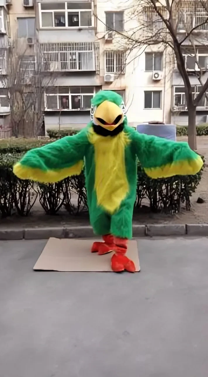 

Furry Parrot Mascot Costumes For Adult Animals Cosplay Costumes Cartoon Party Holiday Character Performance Christmas Maskote