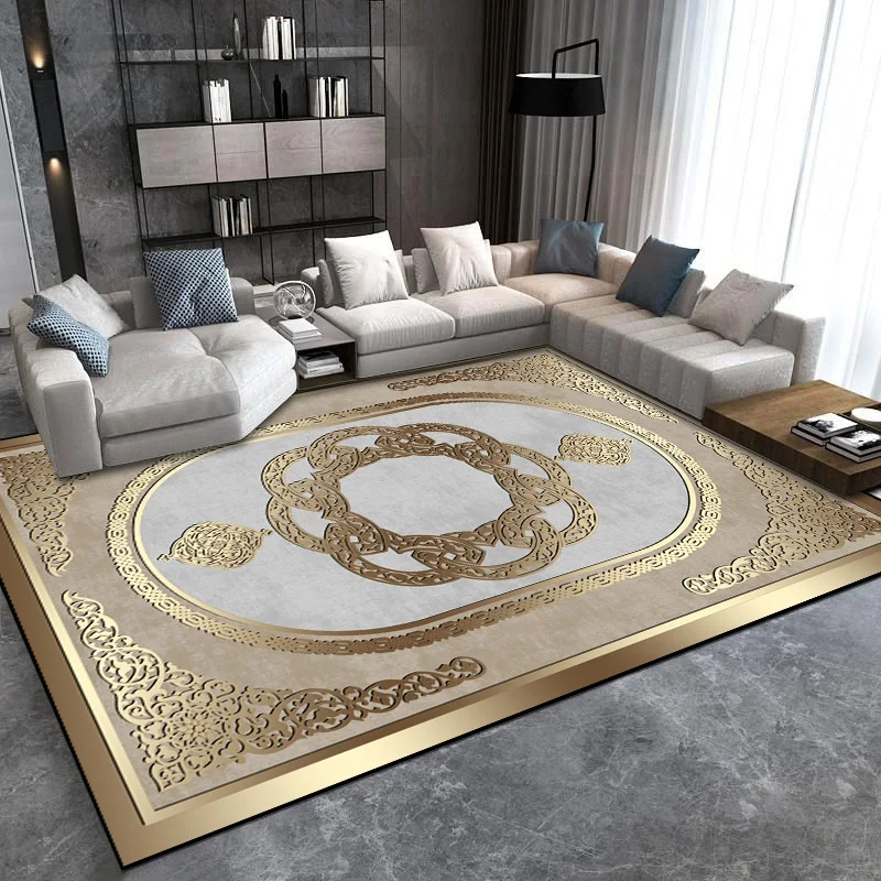 Luxury Style Living Room Large Area Carpet Washable European Tatami Mat Bedroom Decor Bedside Carpets Non-slip Entrance Door Mat