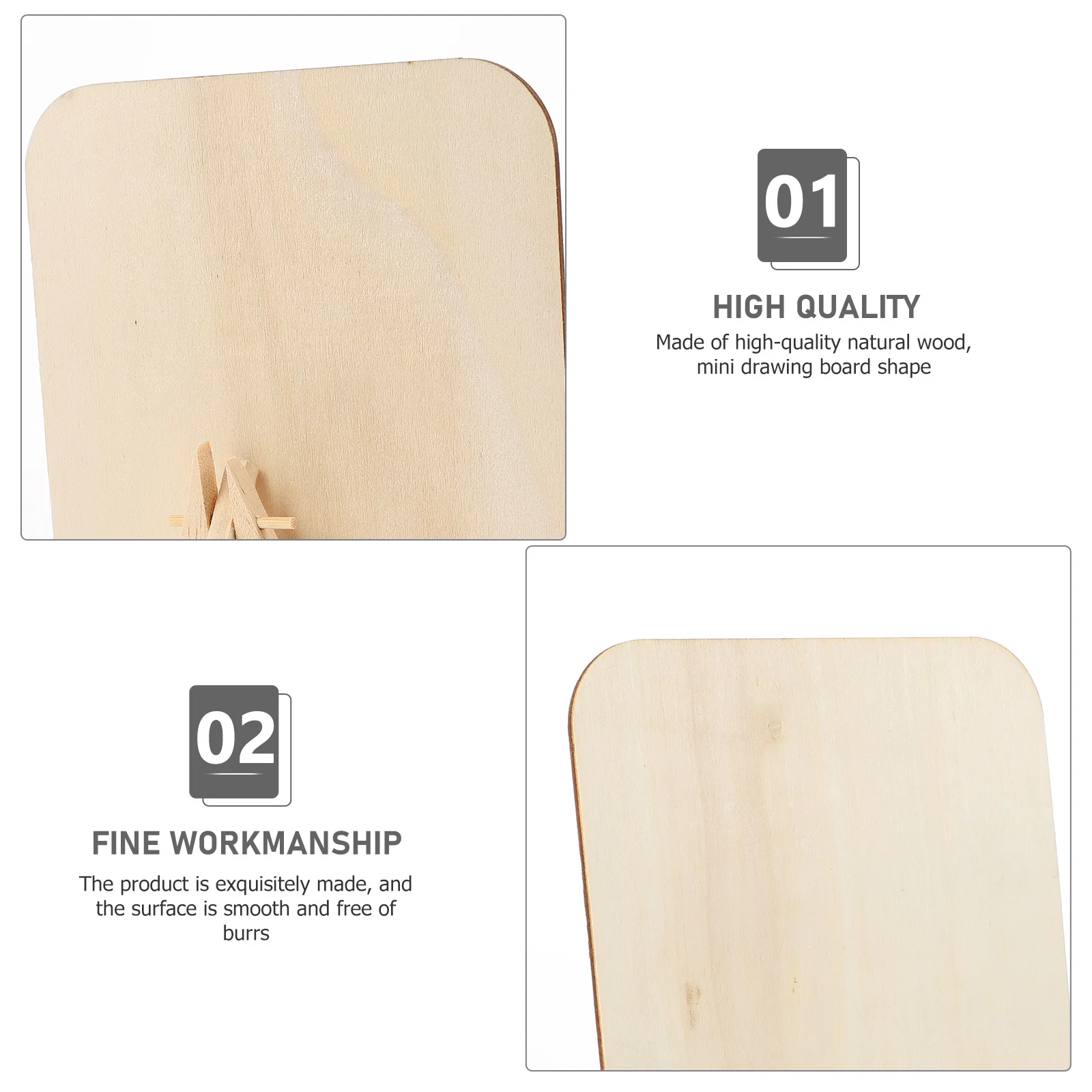 5 مجموعات من لوحات الرسم اليدوية للأطفال من الخشب الطبيعي لوحات الرسم الفارغة للتعرف على الألوان ممارسة الكتابة على الجدران من فئة الفن