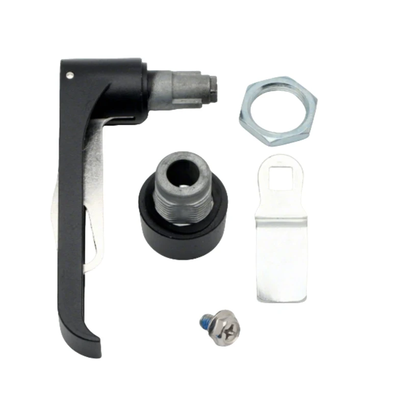 High Quality Zinc Alloy Electric Equipment Durable Cabinet Panel Latch Lock Black Plane Keyless Pull Lock Swing Door Handle Lock