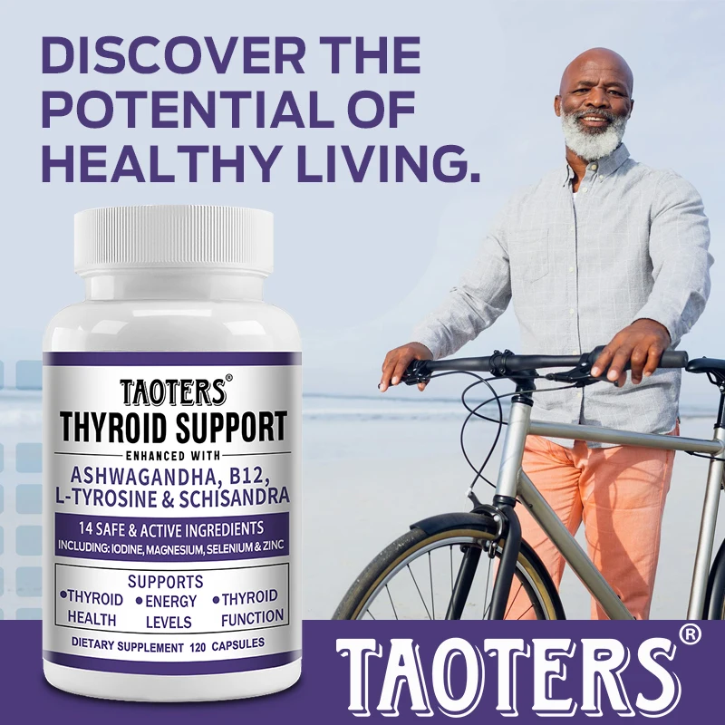 Thyroid Support Supplement Natural Formula with Iodine & Ashwagandha for Energy, Metabolism, Focus
