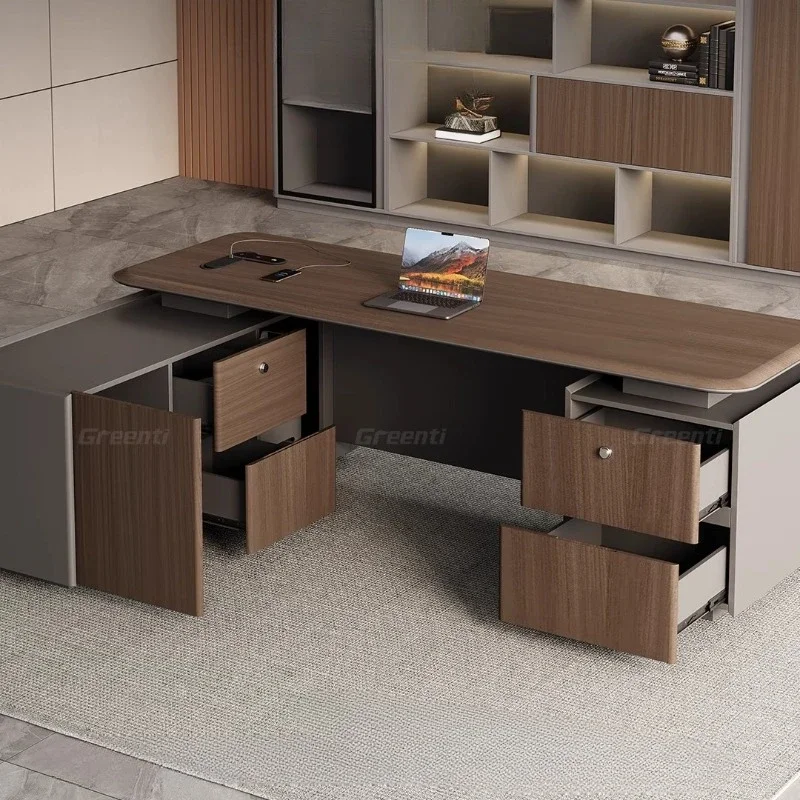 Boss Office desk room high-end general manager Computer gaming table l shaped study Writing mesa escritorio work Furniture