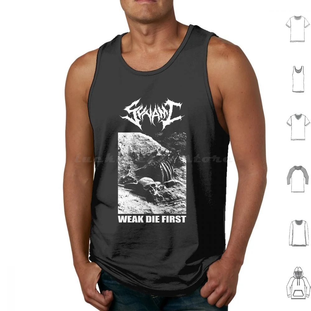 Weak Die First Tank Tops Vest Sleeveless Hardcore Sunami Punk Turnstile Gulch Tour Album Show