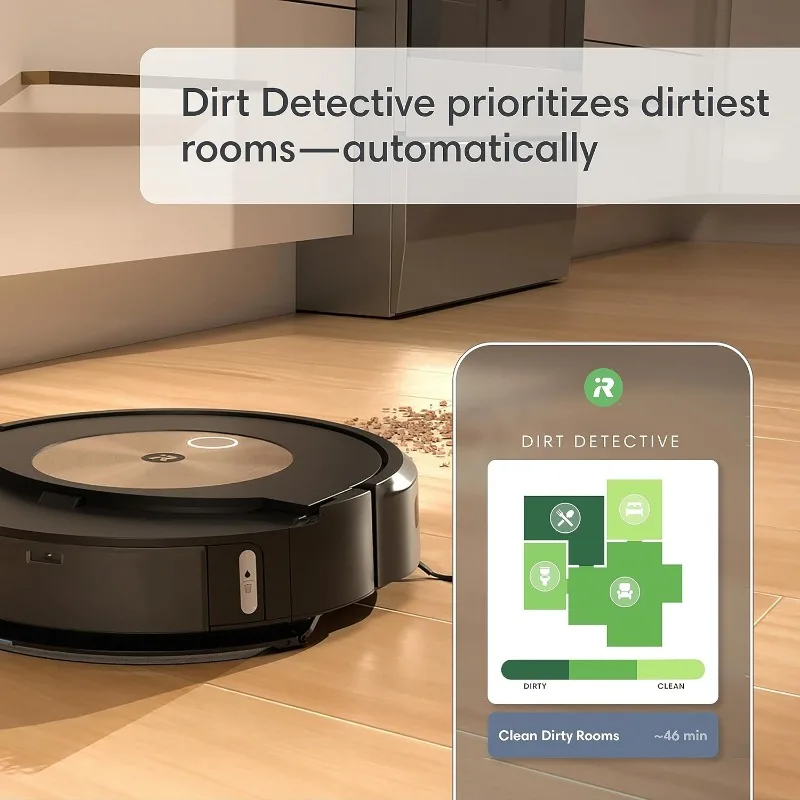 Roomba Combo j9+ Zelfledigende en automatisch vullende robotstofzuiger en dweil – Multifunctionele basis, navulbak en gaat zelf leeg