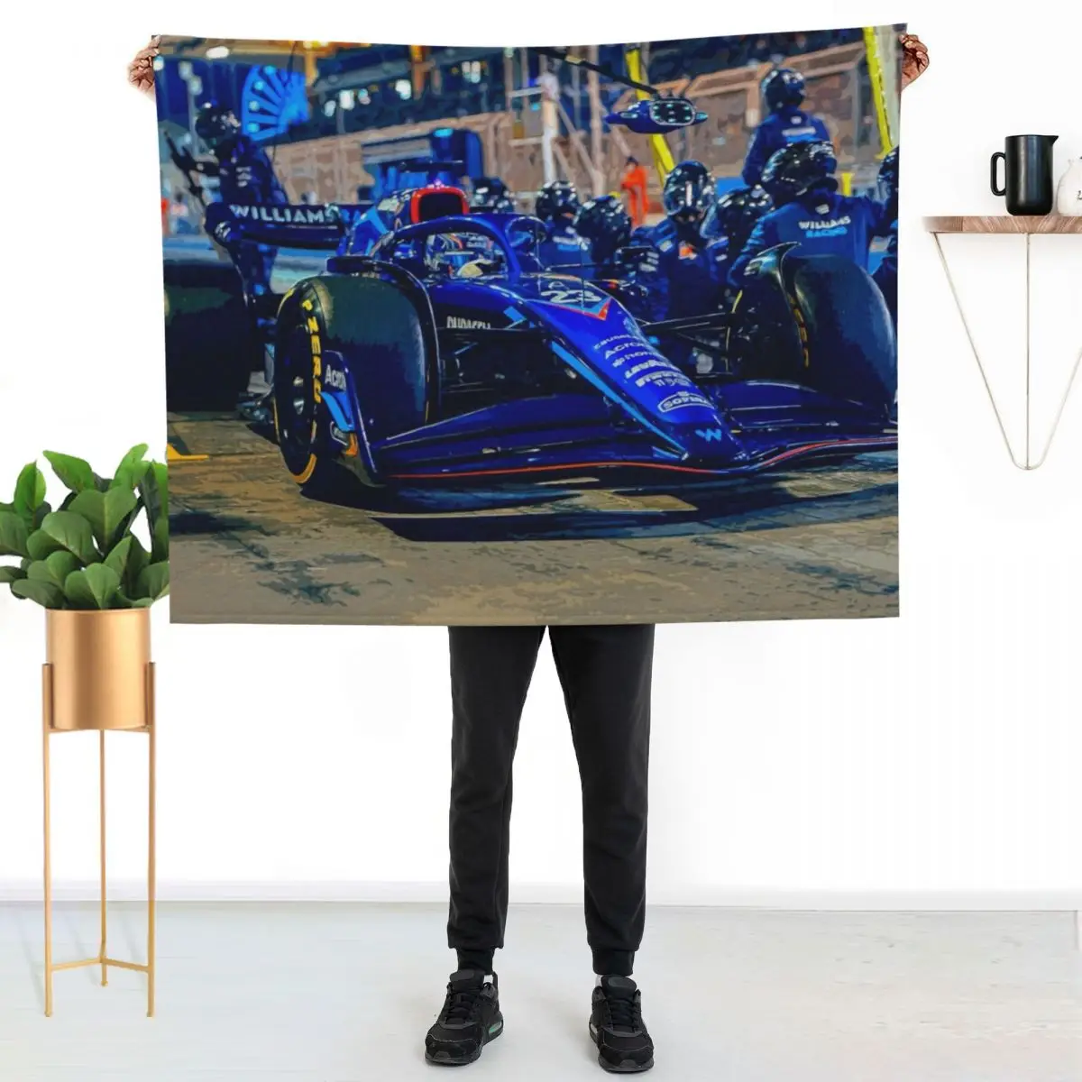 Alexander Albon Pitstop at Sakhir 2023 Throw Blanket Bed linens Multi-Purpose Tourist Beautifuls Cute Retros Blankets