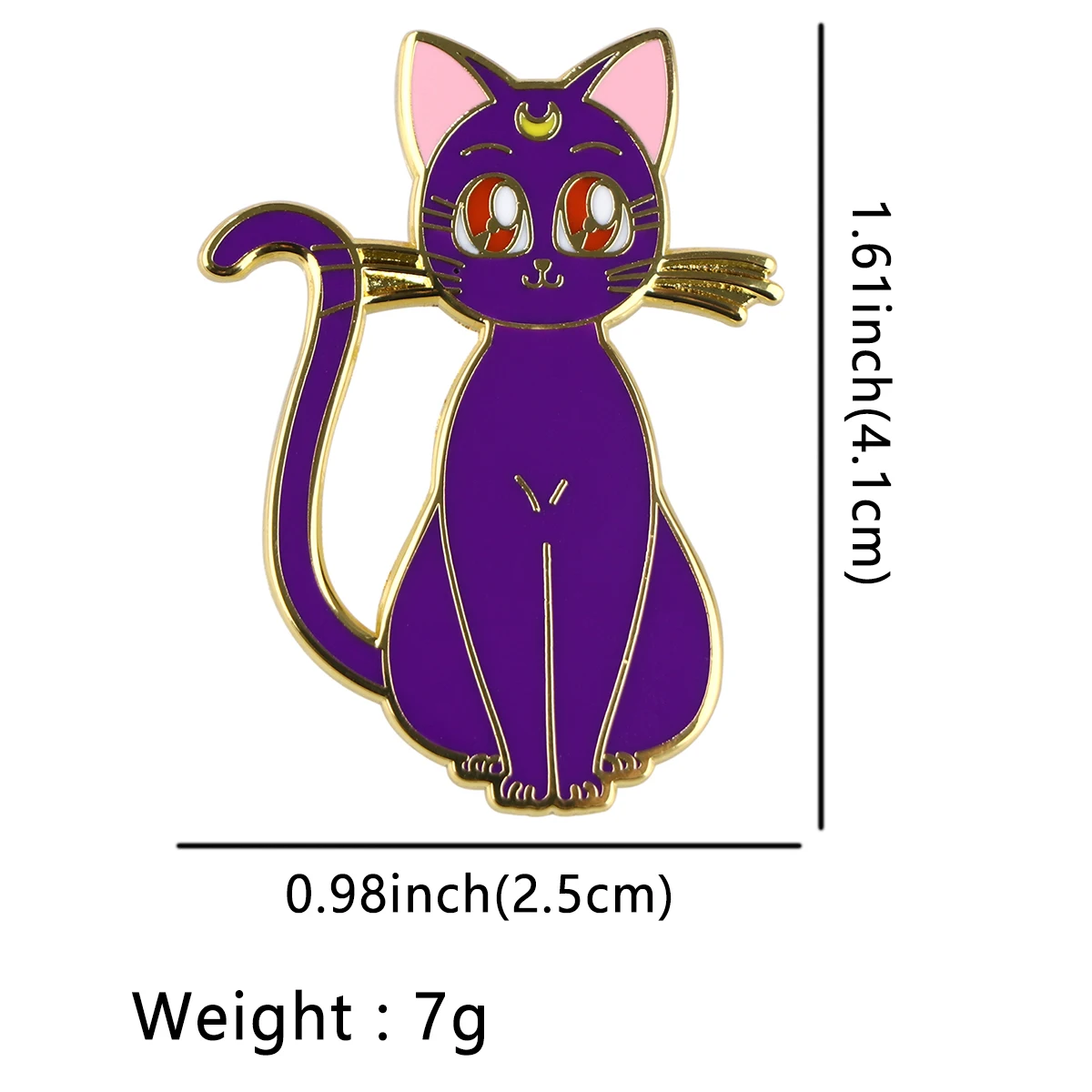 Moon Cats Pins Anime Cute Enamel Pin Women's Brooch Backpack Badges Brooches for Clothing Badges Jewelry Fans Accessories Gifts