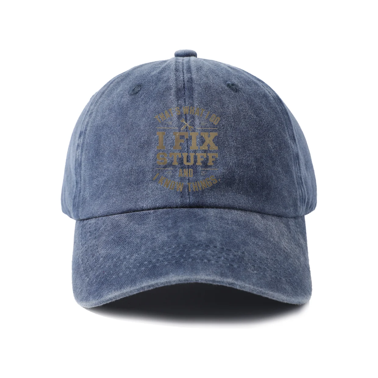 Minimal Lifestyle Graphic Baseball Cap, Vintage Washed Adjustable Unisex Dad Hat, Streetwear Gift