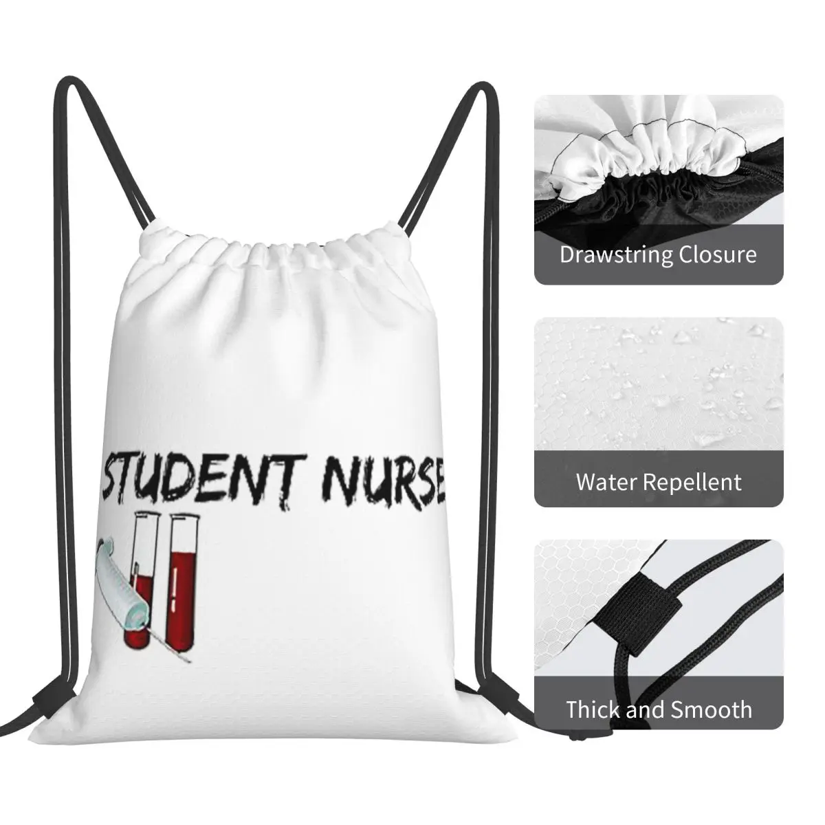 Student Trainee Nurse Nursing Backpacks Multi-function Portable Drawstring Bundle Pocket Storage Bag Book Bags Man Woman School