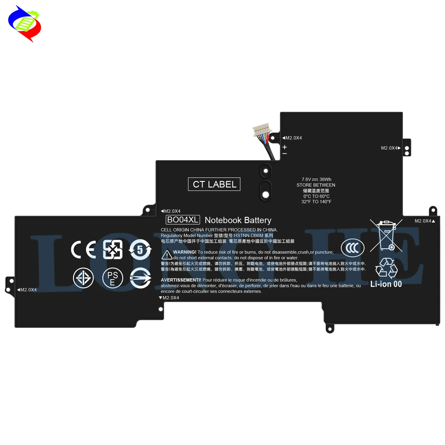 BO04XL BR04XL Laptop Battery For HP EliteBook 1020 Series 36Wh 760505-005 HSTNN-DB6M