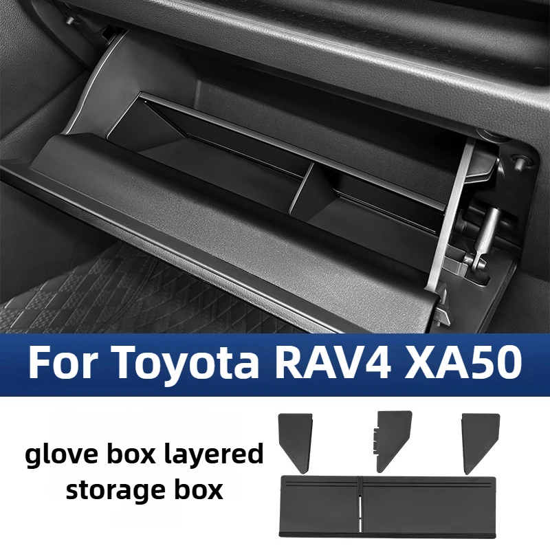 

Passenger Side Storage Divider For Toyota RAV4 XA50 Accessories 2026/2025 ABS Material Space Expansion Shock-Absorbing 2020-2024