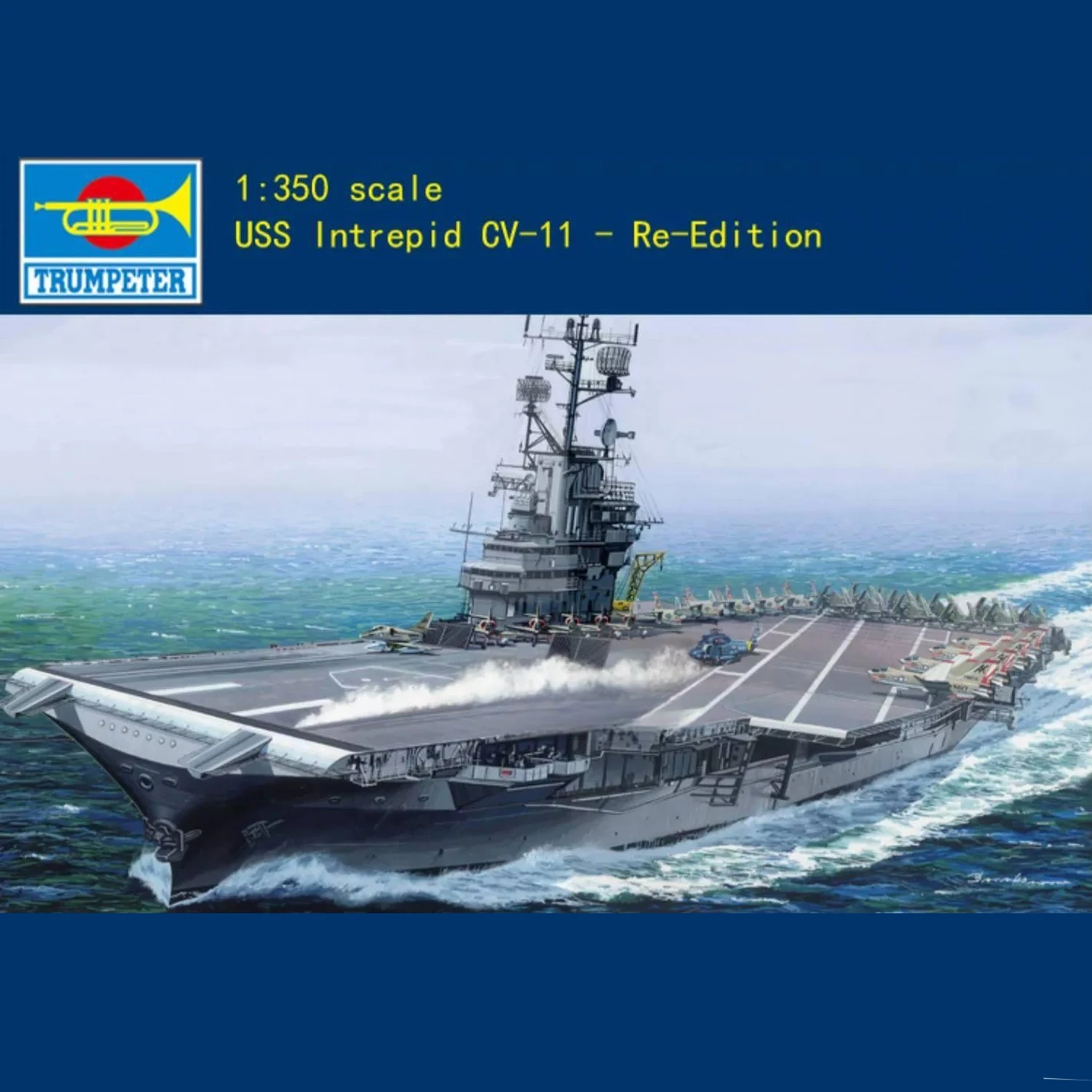 

Trumpeter 05618 USS Intrepid CV-11 Navy Battleship Static Model Kit Plastic DIY Warship for Collectors and Builders