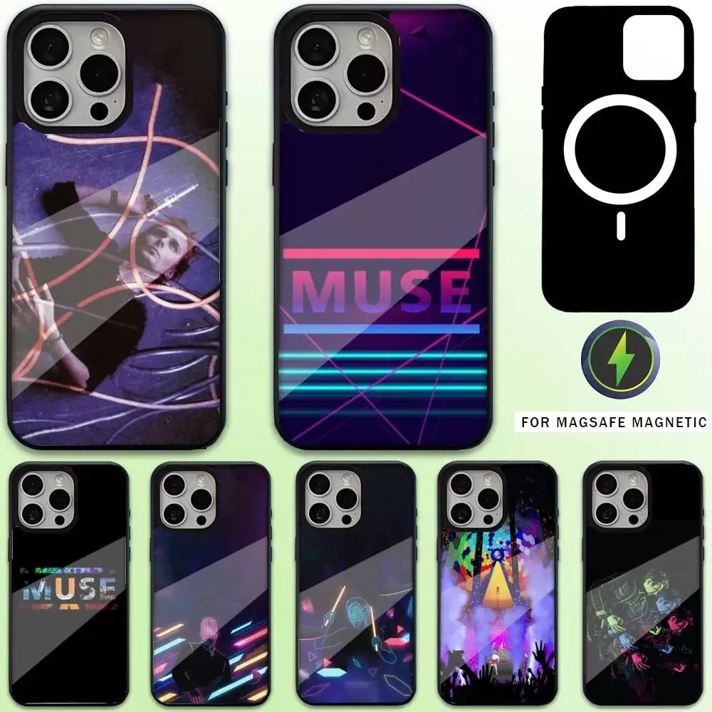 

M-Muse Band Album Phone Case For iPhone17,16,15,14,13,12,11 Plus,Pro Max Magnetic For Magsafe Wireless Charging