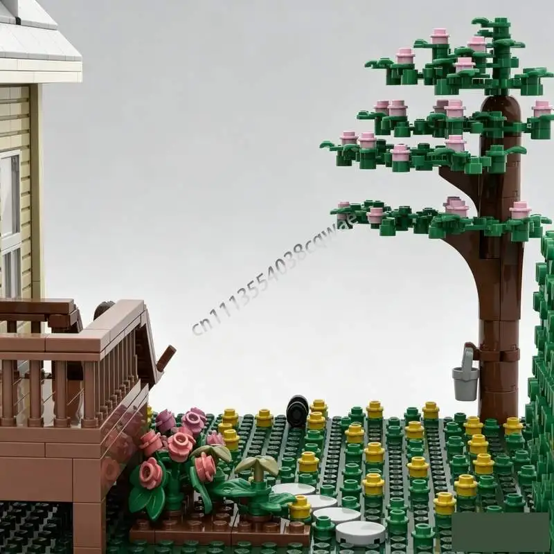 731PCS Spring Dandelion Mayhem MOC Garden Scene Building Blocks Assembly Creative Model Custom Puzzle Collectible Holiday Gifts