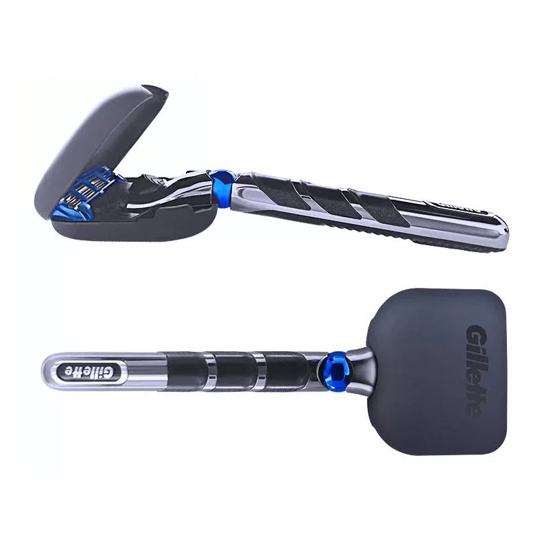 Gillette Razor Blade Head Travel Protective Case Portable With Drainage Holes Fit Mach3 Fusion5 SkinGuard FlexBall Power Razor view 3