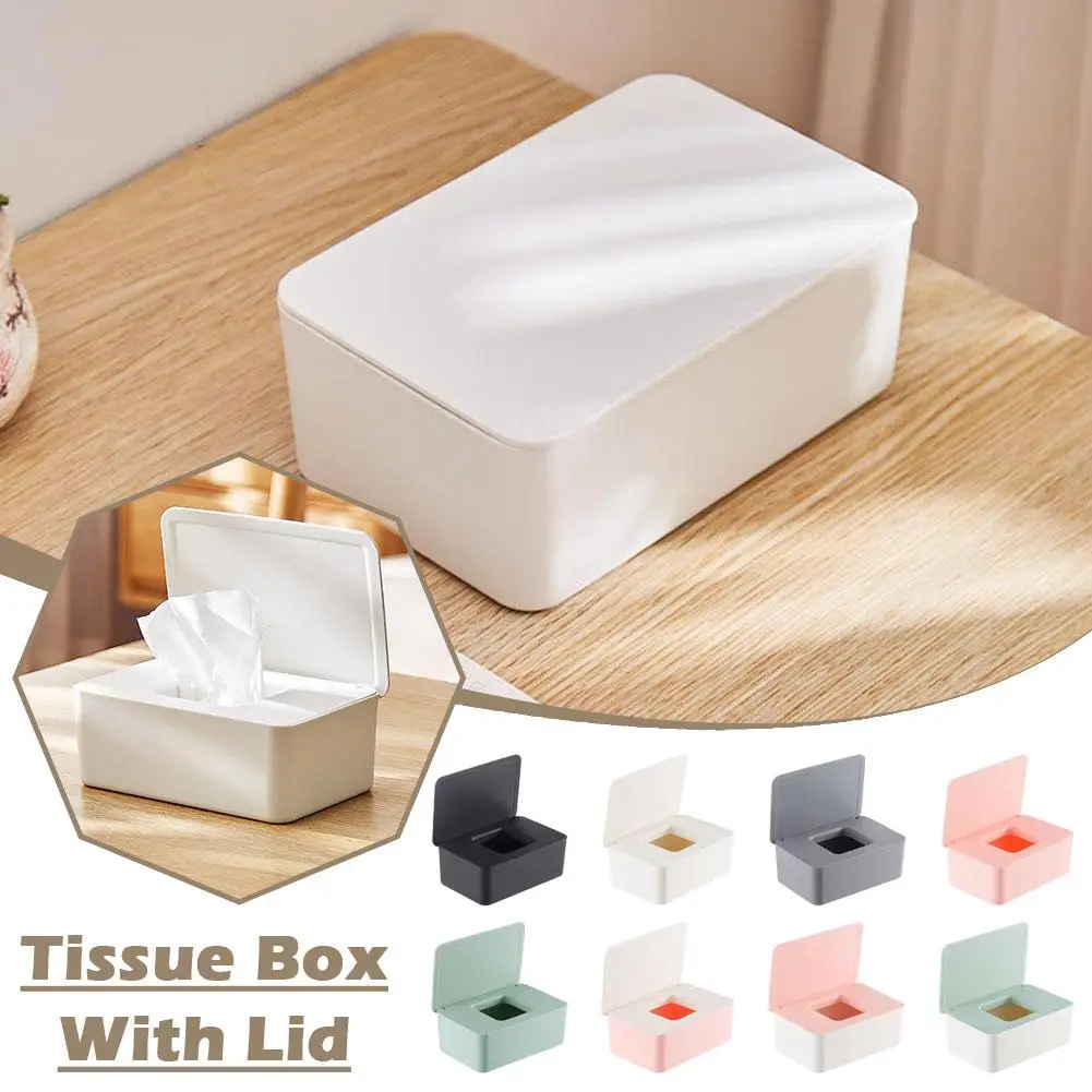 New Wet Tissue Box With Lid Dustproof Wipes Dispenser Portable Storage For Car Home Office Desktop Organizer