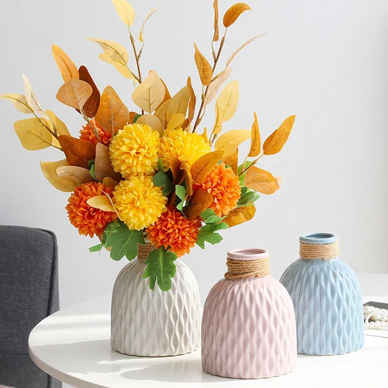 Ceramic Vase Nordic Home Decor Modern Flower Pot Jarrones Decorativos Moderno Decoration Accessories For Living Room интерьер дл
