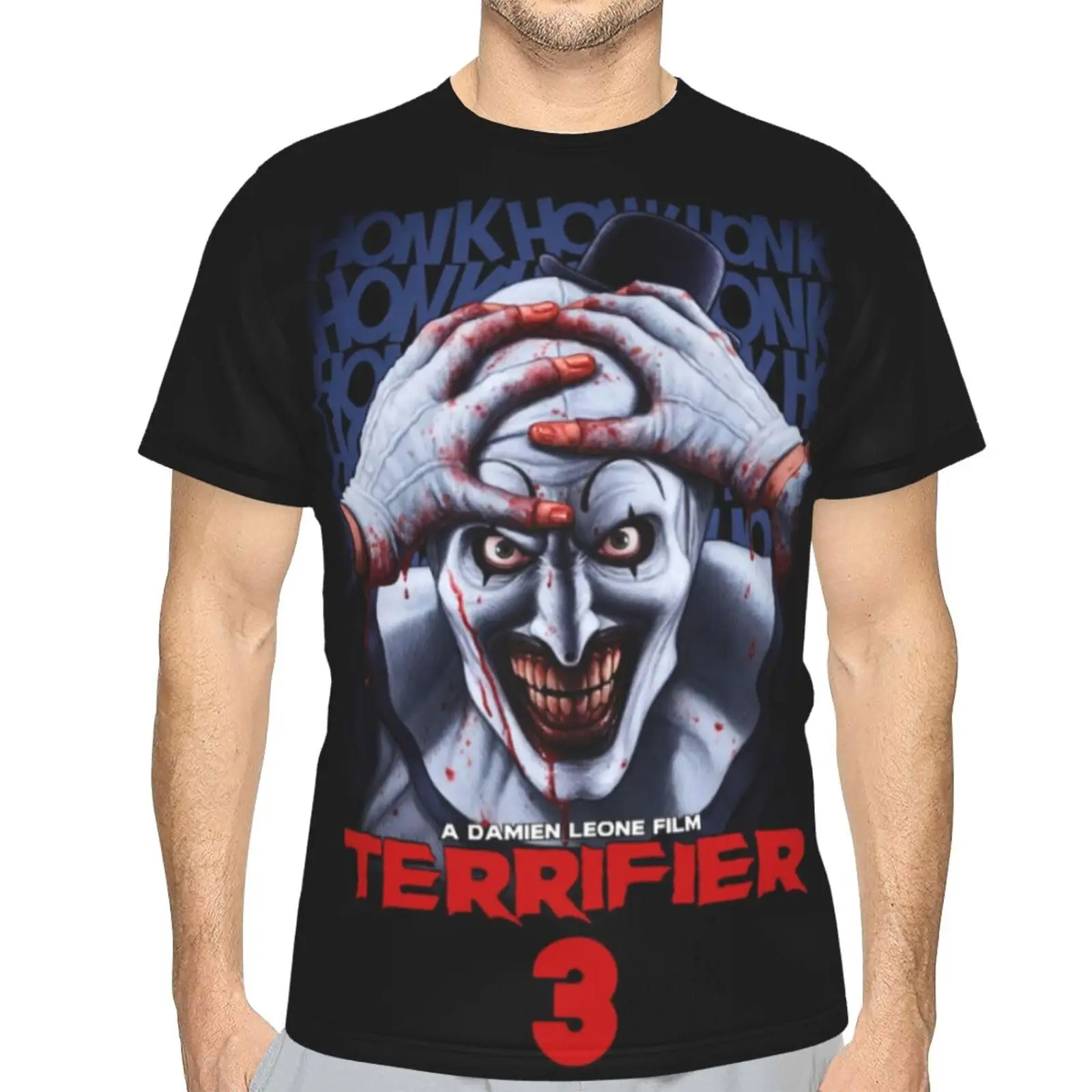 Terrifier 3 Christmas 3D Print T-Shirts Horror Movie Men Women Short Sleeve T Shirt Oversized Tees Harajuku Y2k Top Kid Clothing